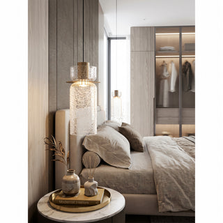 Valen Crackle Glass Pendant Light