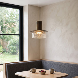 Valen Crackle Glass Pendant Light