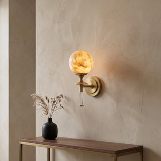 Valmont Alabaster Torch Sconce