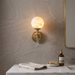 Valmont Alabaster Torch Sconce