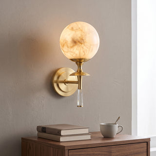 Valmont Alabaster Torch Sconce