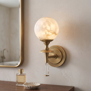 Valmont Alabaster Torch Sconce