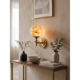 Valmont Alabaster Torch Sconce