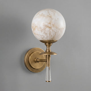 Valmont Alabaster Torch Sconce