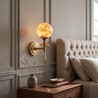 Valmont Alabaster Torch Sconce