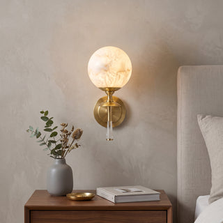 Valmont Alabaster Torch Sconce
