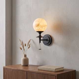 Valmont Alabaster Torch Sconce