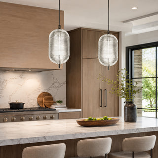 Valo Ribbed Glass Pendant Lamp