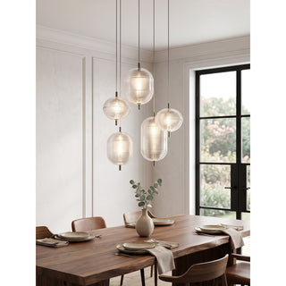 Valo Ribbed Glass Pendant Lamp