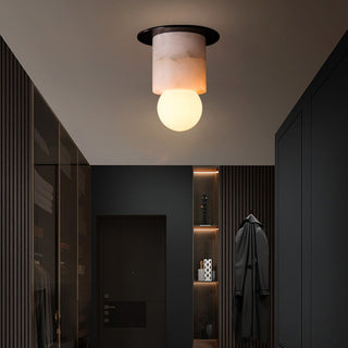 Varian Alabaster Pillar Sconce – detail 13
