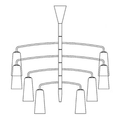 8 koppen: D 100cm x H 110cm