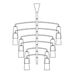 12 koppen: D 100cm x H 137cm