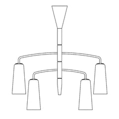 4 koppen: D 100cm x H 84cm