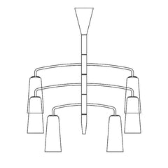 6 koppen: D 76cm x H 97cm