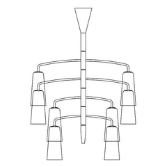 8 koppen: D 70cm x H 95cm