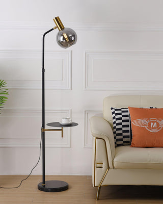 Marble Widar Floor Lamp With Table - Pinlighting