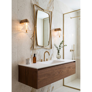 Ziggurat Stepped Glass Wall Sconce