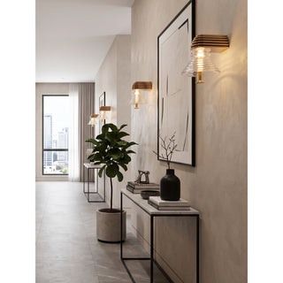 Ziggurat Stepped Glass Wall Sconce