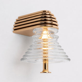 Ziggurat Stepped Glass Wall Sconce