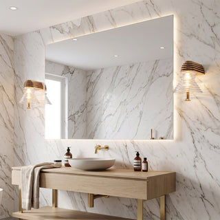 Ziggurat Stepped Glass Wall Sconce
