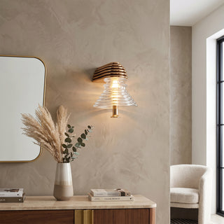 Ziggurat Stepped Glass Wall Sconce