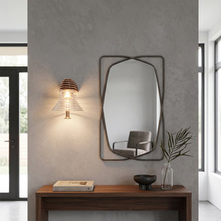 Ziggurat Stepped Glass Wall Sconce