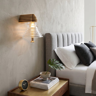 Ziggurat Stepped Glass Wall Sconce